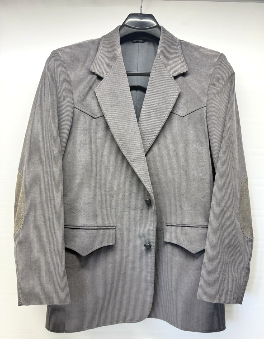 Vintage PIONEER WEAR Men's 40 L Grey Corduroy Western Sport Coat #12404